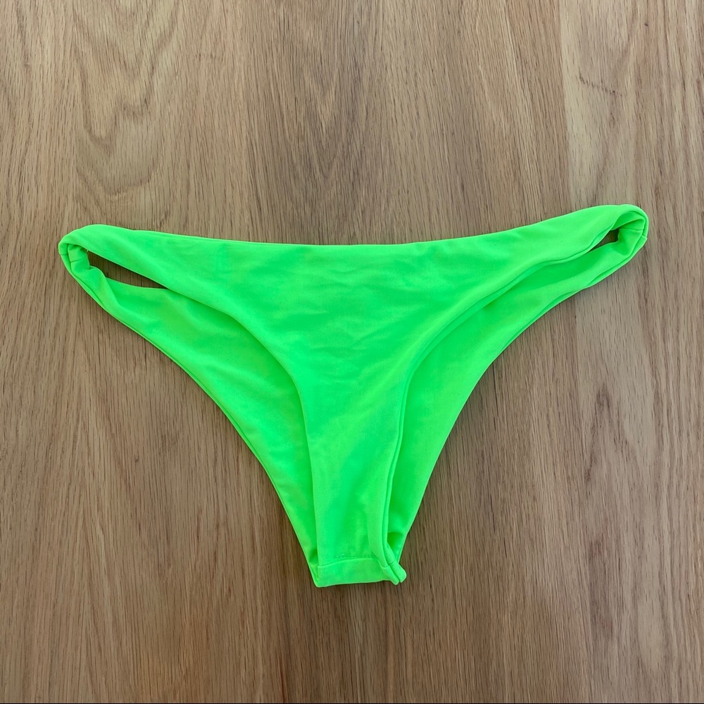Skin by Same Swim Bikini Bottom in Neon Green